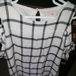 Black and white plaid dress